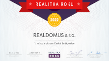 Realitka roku 2022, 1. místo, okres České Budějovice